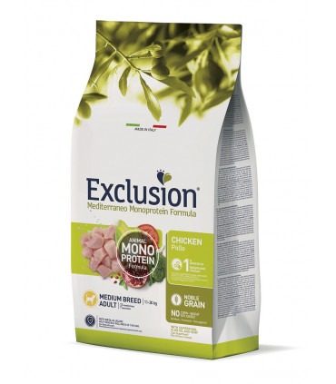 Exclusion Adult Chicken Medium Breed корм для дорослих собак середніх порід з куркою 12 кг Exclusion - 1 - 8011259003096