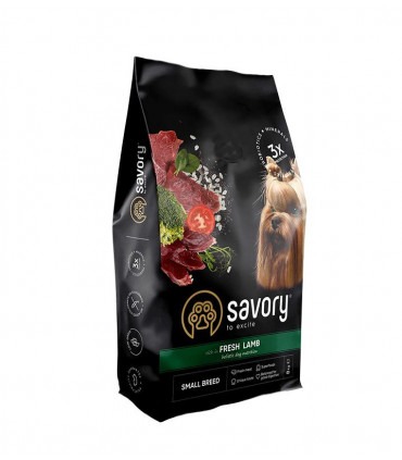 Корм SAVORY сухий для собак гурманів малих порід зі свіжим ягням Savory - 1 - 