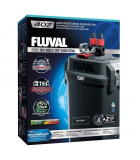 Фільтр Hagen Fluval 407 для акваріуму 150-500л зовнішній пластик 9.2л 1450л/год Fluval - 1 - 015561104500