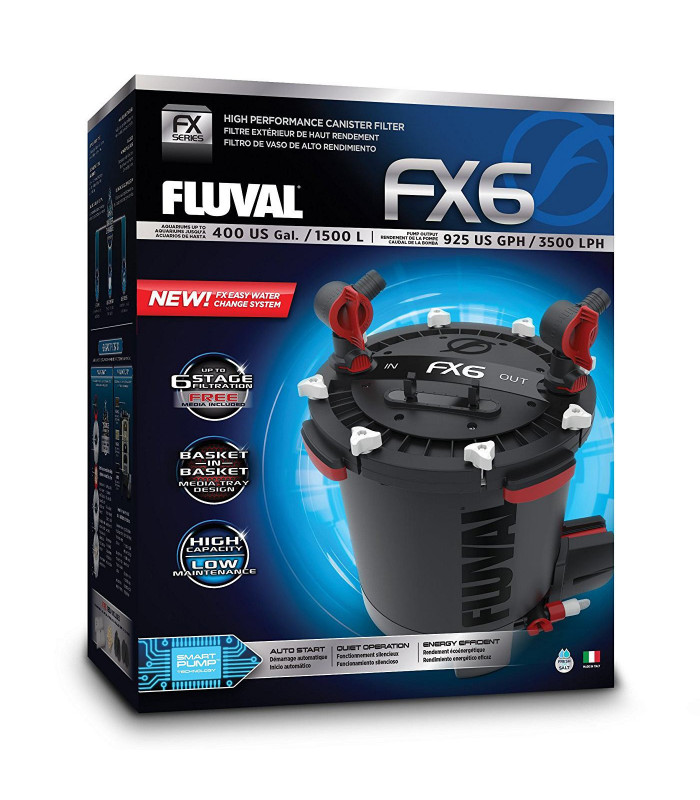 Фільтр Hagen Fluval FX6 для акваріуму до 1500л зовнішній пластик метал гума 20л 2130л/год Fluval - 1 - 015561102193