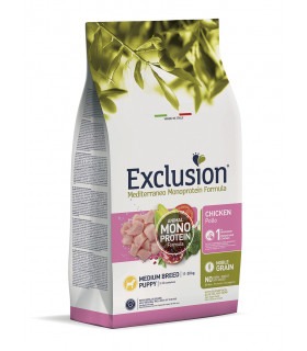 Exclusion Puppy Chicken Medium Breed корм для цуценят середніх порід з куркою 12 кг Exclusion - 1 - 8011259003058 2