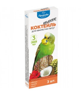 Колосок Природа Коктейль для хвилястих папуг (гібіскус, чумиза, кокос) 90г Природа - 1 - 4823082400959