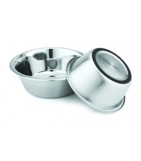 Миска металева з гумовим кільцем для собак, 840 мл - 2,83 л Swastik Industries - 1 - 