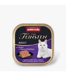 Вологий корм Animonda Vom Feinsten Adult with Chicken + Seafood з куркою та морепродуктами для котів, 100 г Animonda - 1 - 40177