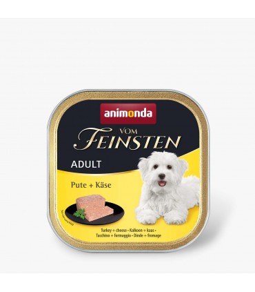 Вологий корм Animonda Vom Feinsten Adult Turkey + Cheese з індичкою та сиром для собак, 150 г Animonda - 1 - 4017721823180