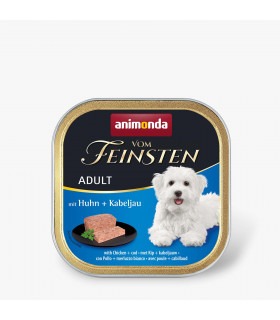 Вологий корм Animonda Vom Feinsten Adult with Chicken + Cod з куркою та тріскою для собак, 150 г Animonda - 1 - 4017721823203