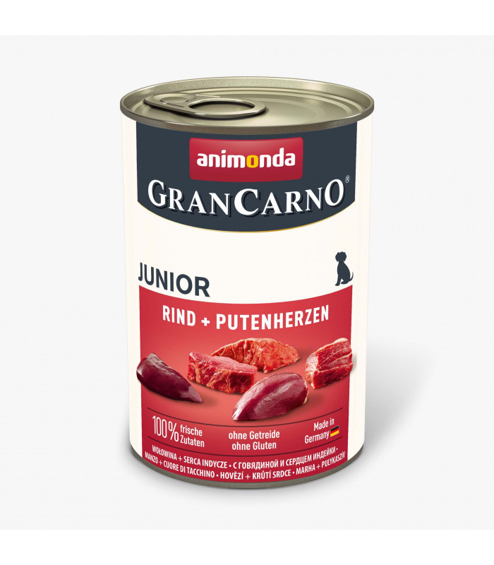 Вологий корм Animonda GranCarno Junior Beef + Turkey hearts з яловичиною та індичкою для цуценят Animonda - 2 - 