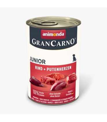 Вологий корм Animonda GranCarno Junior Beef + Turkey hearts з яловичиною та індичкою для цуценят Animonda - 2 - 