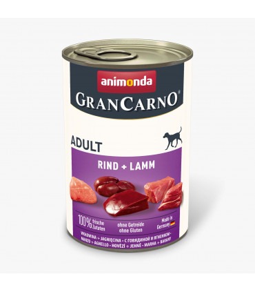 Вологий корм Animonda GranCarno Adult Beef + Lamb з яловичиною та ягням для собак Animonda - 2 - 