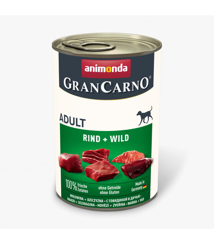 Вологий корм Animonda GranCarno Adult Beef + Game з яловичиною та дичиною для собак Animonda - 2 - 