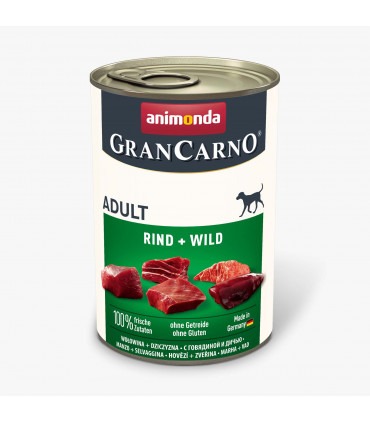 Вологий корм Animonda GranCarno Adult Beef + Game з яловичиною та дичиною для собак Animonda - 2 - 