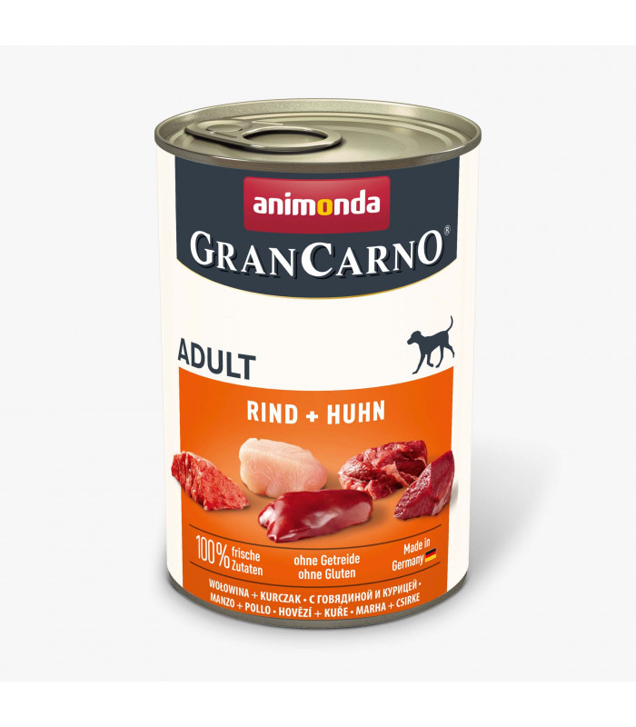 Вологий корм Animonda GranCarno Adult Beef + Chicken з яловичиною та куркою для собак Animonda - 2 - 