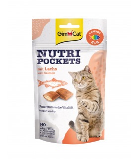 Ласощі GimCat Salmon для котів Лосось крекери з начинкою з омега 3 і 6 60г GimCat - 1 - 4002064400730