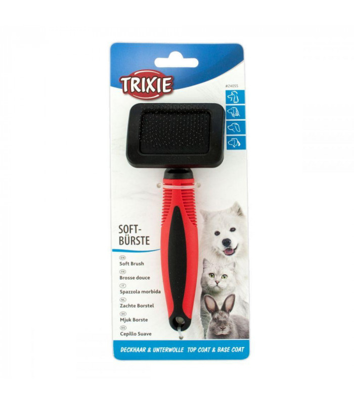 Пуходерка Trixie для собак, котів та кроликів, м'яка, пластик-метал Trixie - 2 - 