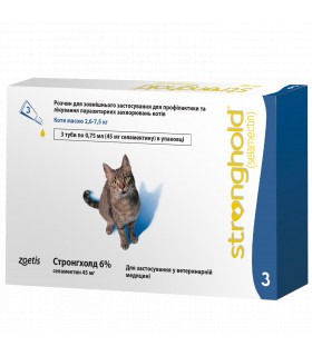 Стронхолд 6% для котів, 0,75мл х 3 піпетки ZOETIS - 1 - 2300000013092