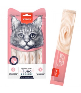 Рідкі ласощі для котів Wanpy Creamy Lickable Treats Tuna & Shrimp тунець з креветкою Wanpy - 1 - 6927749871095
