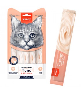 Рідкі ласощі для котів Wanpy Creamy Lickable Treats Tuna & Salmon тунець з лососем Wanpy - 1 - 6927749871118