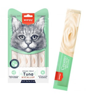 Рідкі ласощі для котів Wanpy Creamy Lickable Treats Tuna & Scallop тунець з морським гребінцем Wanpy - 1 - 6927749871101