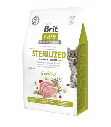 Сухий корм для стерилізованих котів Brit Care Cat GF Sterilized Immunity Support зі свининою Brit Care - 3 - 