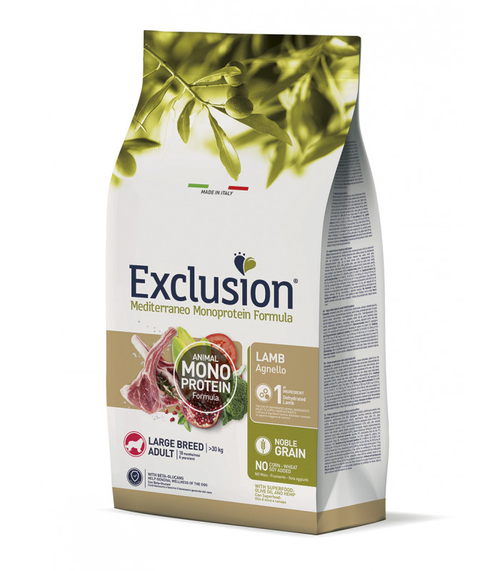 Exclusion Adult Lamb Large Breed корм для дорослих собак великих порід з ягням 12 кг Exclusion - 1 - 8011259003249