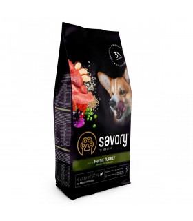 Корм SAVORY сухий для стерилізованих собак усіх порід, зі свіжою індичкою Savory - 1 - 