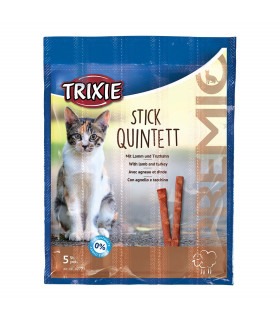 Ласощі для котів Trixie Premio Quadro-Sticks ягня та індичка, 5 шт Trixie 42723 - 1 - 4011905427232