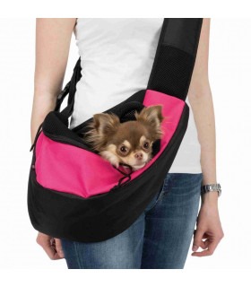 Сумка-переноска Trixie для собак Sling фронтальна з поліестеру рожева/чорна до 5кг 50*25*18см Trixie - 1 - 4011905289564 2