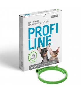 Нашийник Природа ProVET Профілайн для собак та котів протипаразитарний зелений 35см ProVET - 1 - 4823082430970