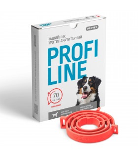 Нашийник Природа ProVET Профілайн для великих собак протипаразитарний кораловий 70см ProVET - 1 - 4823082431007