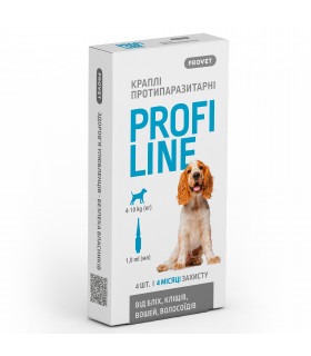 Краплі Природа ProVET Профілайн протипаразитарні, для собак від 4 до 10кг, 4 піпетки по 1.0мл ProVET - 1 - 4823082431045