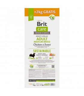 Корм для собак середніх порід Brit Care Dog Sustainable Adult Medium Breed з куркою та комахами, 12+2 кг Brit Care - 1 - 8595602 2