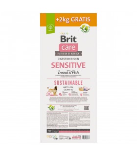 Корм для собак з чутливим травленням Brit Care Dog Sustainable Sensitive з рибою та комахами, 12+2 кг Brit Care - 1 - 8595602565 2