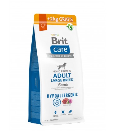 Корм для собак великих порід Brit Care Dog Hypoallergenic Adult Large Breed гіпоалергенний з ягням, 12+2 кг Brit Care - 1 - 8595