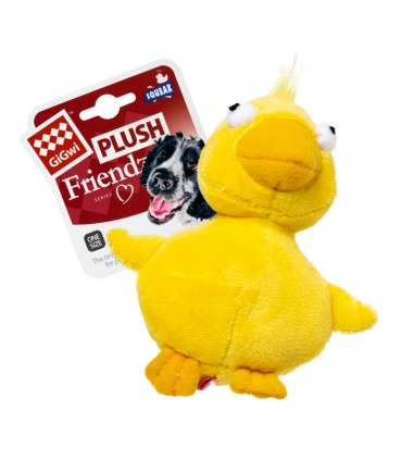 Іграшка для собак Качка з пищалкою GiGwi Plush, плюш, штучне / тканина, МТХ, 11 см GiGwi - 2 - 4823089351445