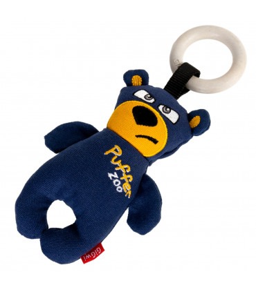 Іграшка для собак Ведмідь з пищалкою GiGwi Basic, текстиль, дерево, 26 см GiGwi - 1 - 4823089351575