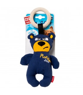 Іграшка для собак Ведмідь з пищалкою GiGwi Basic, текстиль, дерево, 26 см GiGwi - 1 - 4823089351575 2