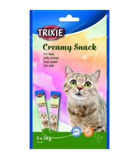 Кремові ласощі з куркою Trixie Creamy Snacks для котів, 5 шт/упак, 14 г