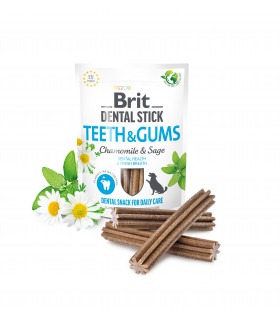 Ласощі для собак Brit Dental Stick Teeth & Gums здорові ясна та зуби, ромашка і шавлія, 7 шт, 251 г Brit Care - 1 - 859560256435