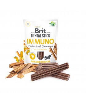 Ласощі для собак Brit Dental Stick Immuno для міцного імунітету, пробіотики та кориця, 7 шт, 251 г Brit Care - 1 - 8595602564378