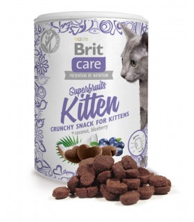 Ласощі для кошенят Brit Care Cat Snack Superfruits Kitten, курка 100 г Brit Care - 1 - 8595602521425