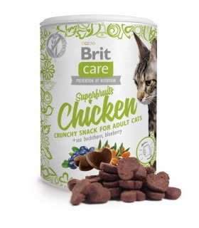 Ласощі для котів Brit Care Cat Snack Superfruits Chicken, курка 100 г Brit Care - 1 - 8595602521432