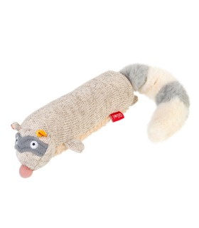 Іграшка для собак Єнот з пищалкою GiGwi Plush, текстиль, 17 см GiGwi - 1 - 4823089351704