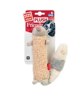 Іграшка для собак Єнот з пищалкою GiGwi Plush, текстиль, 17 см GiGwi - 1 - 4823089351704 2