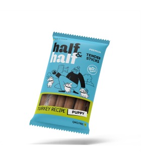 Ласощі Half&Half для цуценят у формі м'ясних паличок з індичкою, 100 г Half&Half - 1 - 4823082431755