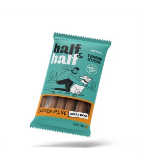 Ласощі Half&Half для собак у формі м'ясних паличок з куркою, 100 г Half&Half - 1 - 4823082431779
