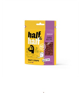 Ласощі Half&Half для котів у формі м'ясних смужечок з качкою, 50 г Half&Half - 1 - 4823082431847