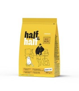 Сухий корм Half&Half для дорослих котів, з яловичиною Half&Half - 1 - 