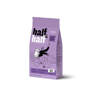 Сухий корм Half&Half для дорослих собак середніх порід, із яловичиною Half&Half - 1 - 