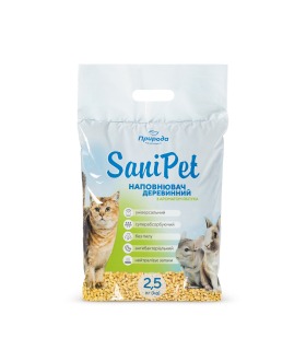 Гігієнічний наповнювач для котів, Природа Sani Pet «Яблуко» деревинний Природа - 1 - 