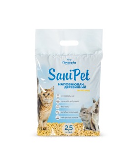 Гігієнічний наповнювач для котів, Природа Sani Pet «Універсальний» деревинний Природа - 1 - 
